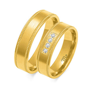 Obrączki ślubne z diamentami ZO O-76 próba 585