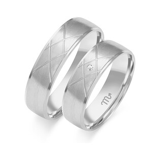 Obrączki ślubne z diamentami ZO O-75 próba 585