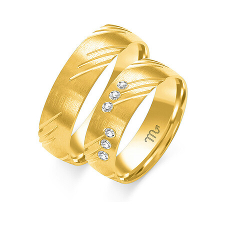 Obrączki ślubne z diamentami ZO O-73 próba 585