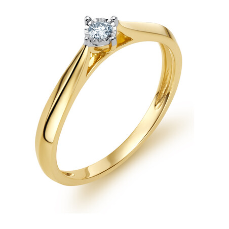 Pierścionek zaręczynowy SOLITER z diamentem LC RR567 Y romb próba 585