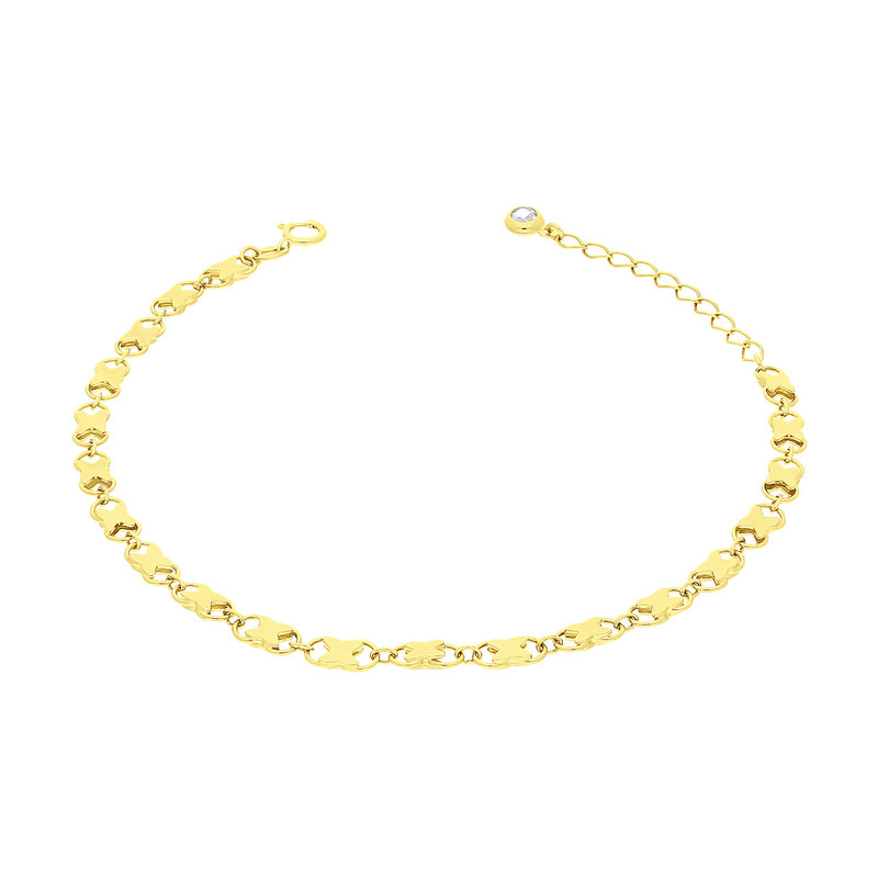 Bransoleta złota z owalami z X AR ICNCB0328-DCW próba 375