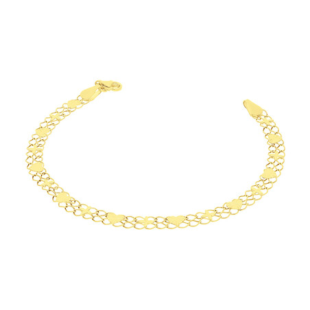 Bransoleta złota serca na ażurowej taśmie AR VX3FOR11B0046-DC próba 375