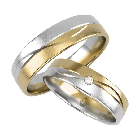 Obrączki Ślubne z diamentami LA N13 próba 585