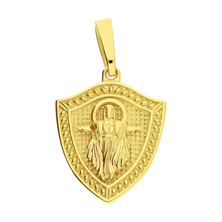 Medalik złoty Pan Jezusa Zmartwychwstały na tarczy AR P11425 próba 585