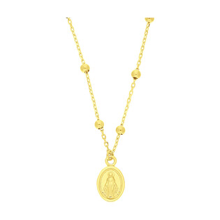 Naszyjnik Niepokalana owal+kulki/rolo AR VX5FOR12N0271-II-2 próba 585