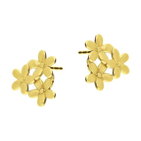 Kolczyki złote kwiatki blask/sztyft AR XE13463 próba 375