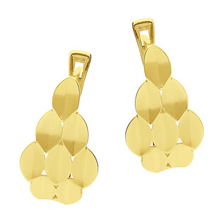 Kolczyki złote blaszki z taflowanymi trójkątami/ang.zap. AR XE13594-DC próba 375