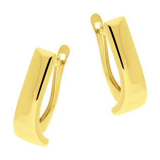 Kolczyki złote gładkie blaszki poszerzane/ang.zap. AR XNSE4968 próba 375