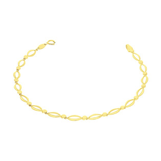 Bransoleta złota z łezkami i kółkami AR XXB6395 próba 375