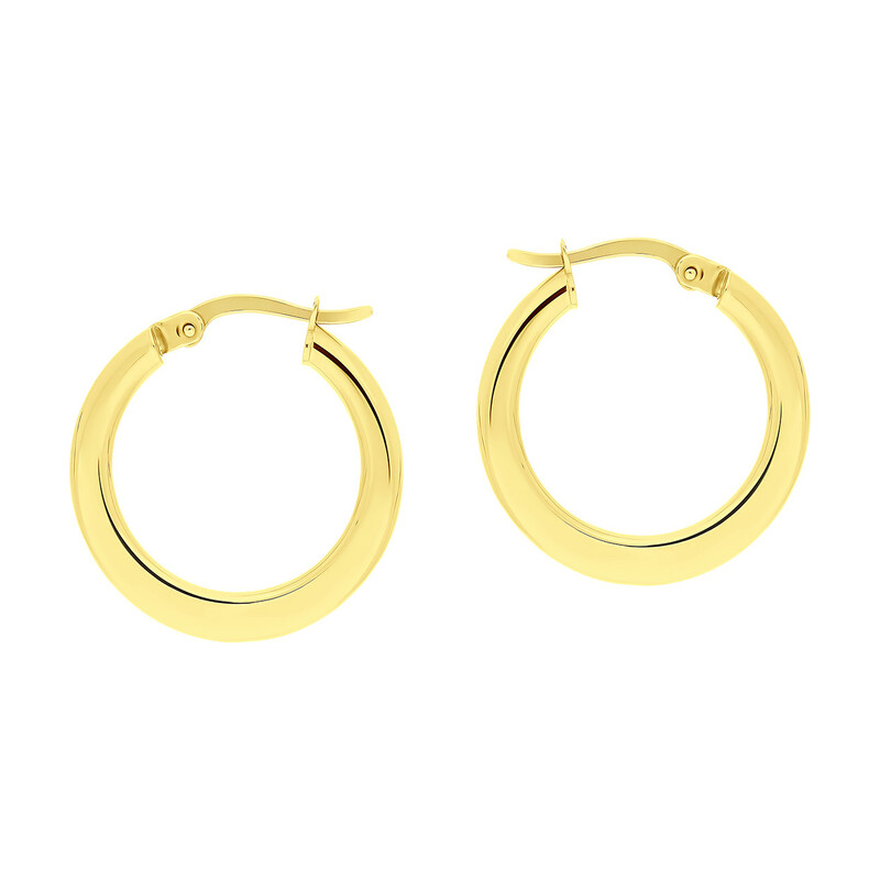 Kolczyki złote płaskie kółka rurka 20 mm/ang.zap. AR XXTE13658 próba 375