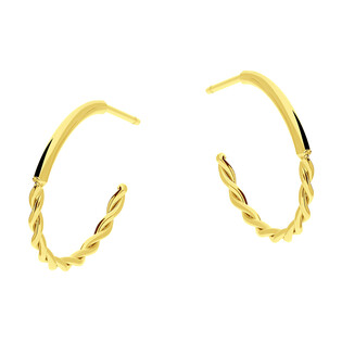 Kolczyki złote półkółka/sztyft BC86 próba 585