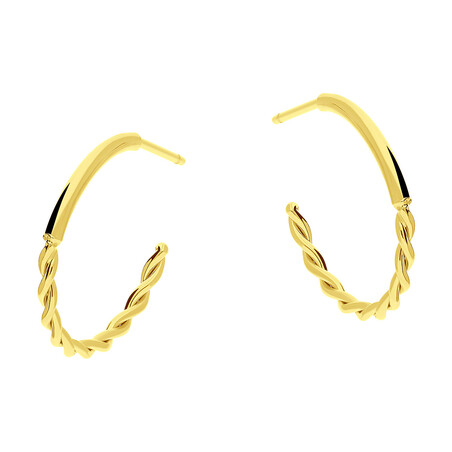 Kolczyki złote półkółka/sztyft BC86 próba 585