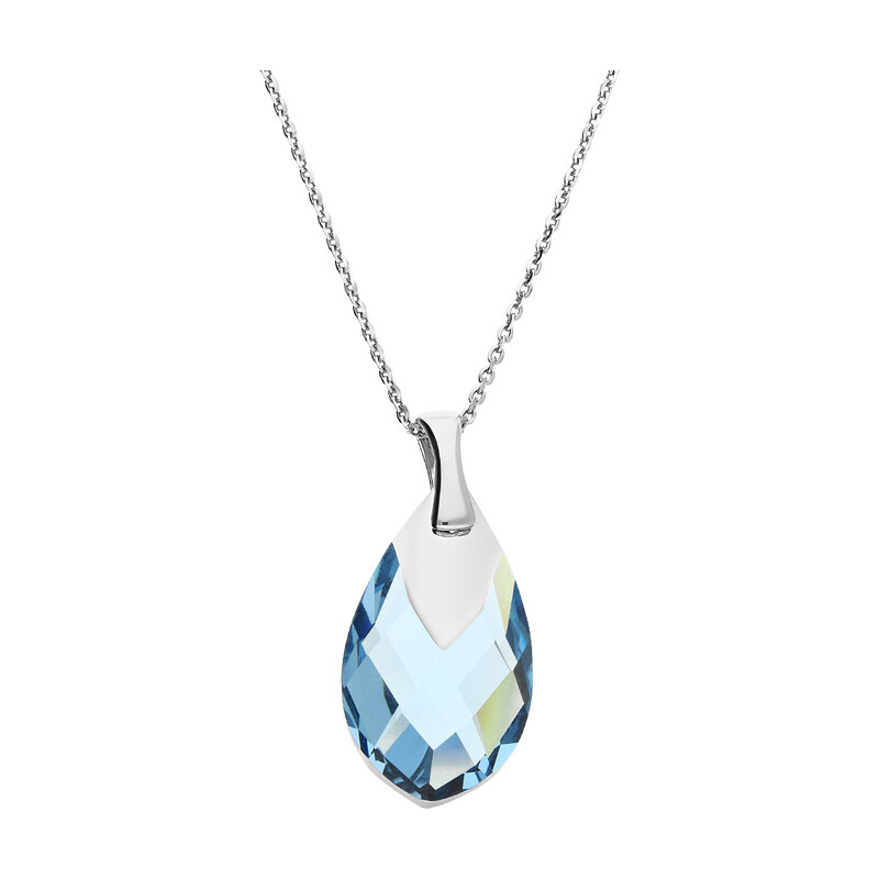 Naszyjnik srebrny SPARK z niebieskim kryształem Swarovski CQ N656522AQ próba 925