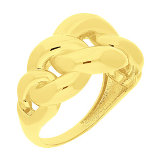Pierścionek złoty splot pancer  LP 81U225-RFP511-Y próba 375