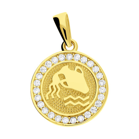 Złoty zodiak wodnik MZ T23-P-2071-YW-CZ koło próba 375