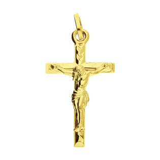 Krzyżyk złoty z wizerunkiem Pana Jezusa OS 36-346-SL-DSC próba 585