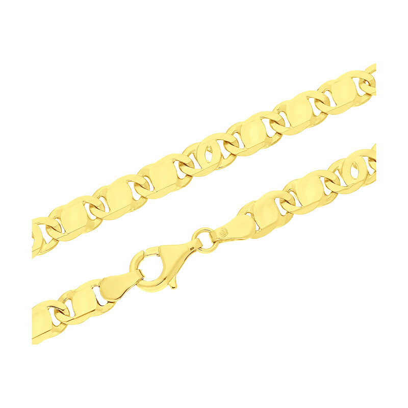 Łańcuszek złoty o splocie fantazja  OS 278-M06 120 tiger+blaszka próba 585