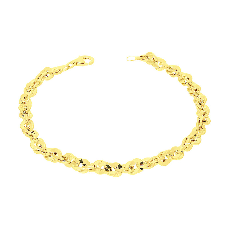 Bransoleta złota splot skrętka OS IRIDE 100 próba 585