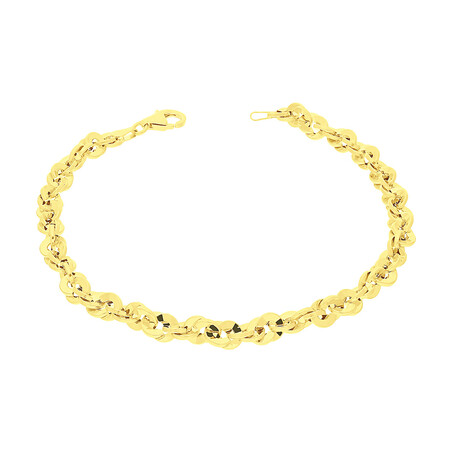 Bransoleta złota splot skrętka