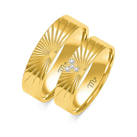 Obrączki ślubne z diamentami ZO O-157 próba 585