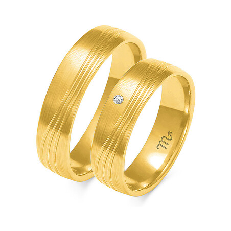 Obrączki ślubne z diamentami ZO O-152 próba 585