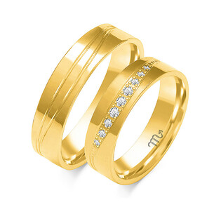 Obrączki ślubne z diamentami ZO O-148 próba 585