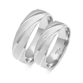 Obrączki ślubne z diamentami ZO O-147 próba 585