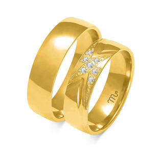 Obrączki ślubne z diamentami ZO O-145 próba 585