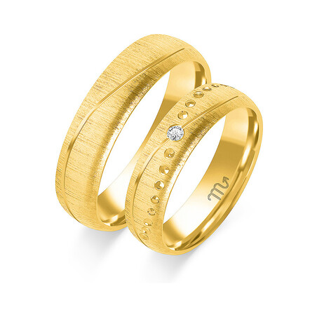 Obrączki ślubne z diamentami ZO O-142 próba 585