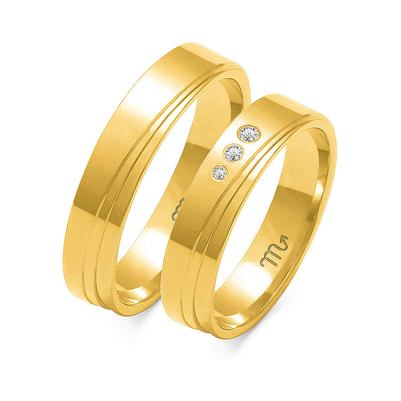 Obrączki ślubne ZO O-135 próba 585