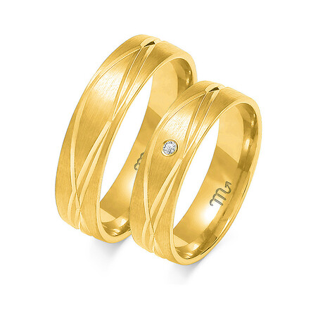 Obrączki ślubne z diamentami ZO O-132 próba 585