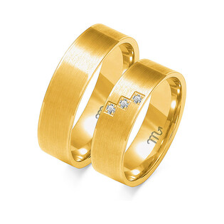 Obrączki ślubne z diamentami ZO O-119 próba 585