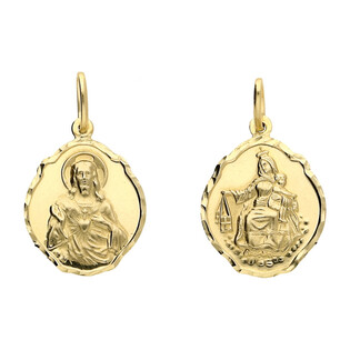 Medalik złoty Szkaplerz w kształcie beczułki nr DJ OP59-1 próba 585