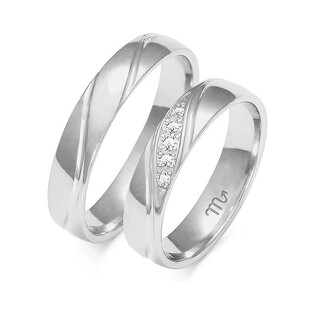 Obrączki ślubne z diamentami ZO O-179 próba 585