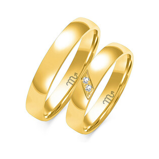 Obrączki ślubne z diamentami ZO O-178 próba 585