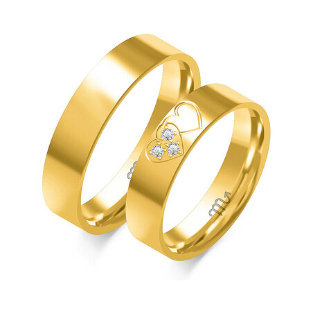 Obrączki ślubne z diamentami ZO O-176 próba 585