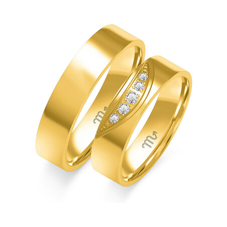 Obrączki ślubne z diamentami ZO O-172 próba 585