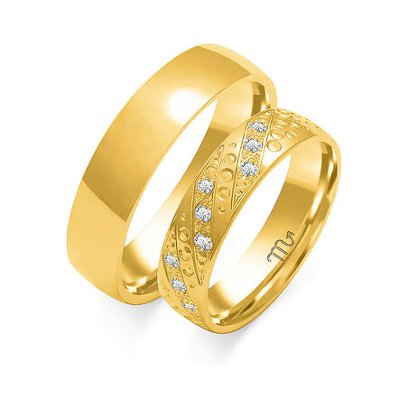 Obrączki ślubne z diamentami ZO O-167 próba 585