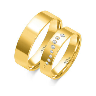 Obrączki ślubne z diamentami ZO O-161 próba 585