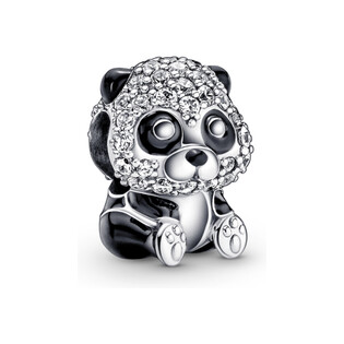 Charms z lśniącą uroczą pandą Pandora PE 790771C01 próba 925