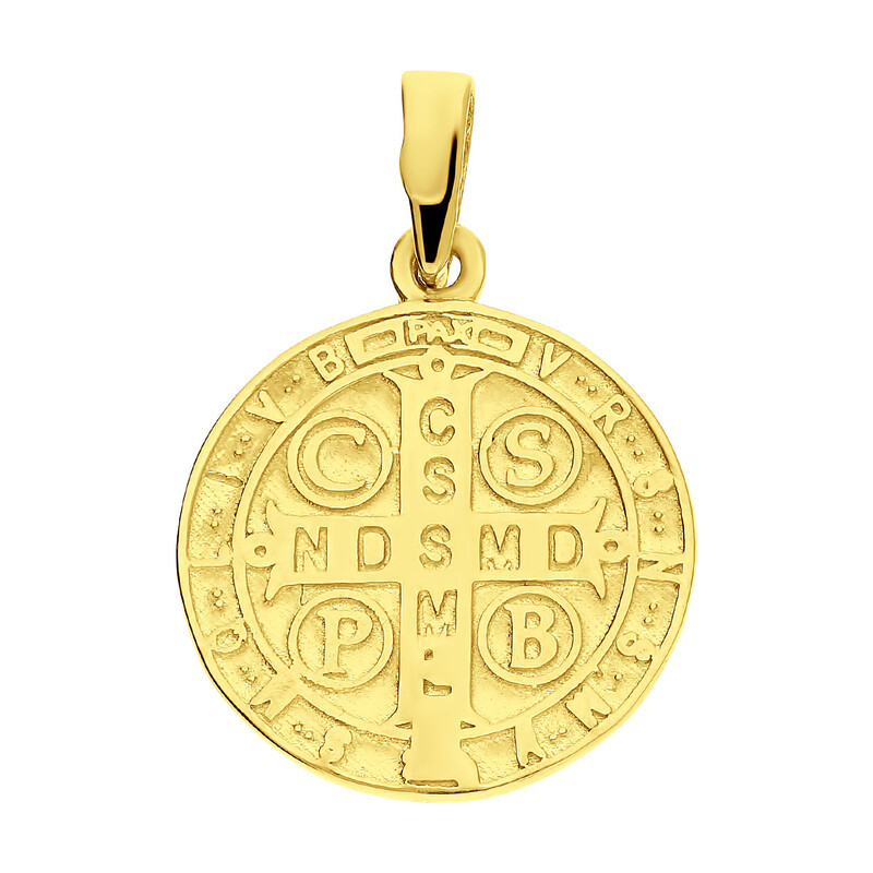 Medalik złoty Benedyktyński LP 34U25-PRG0340-YW próba 375