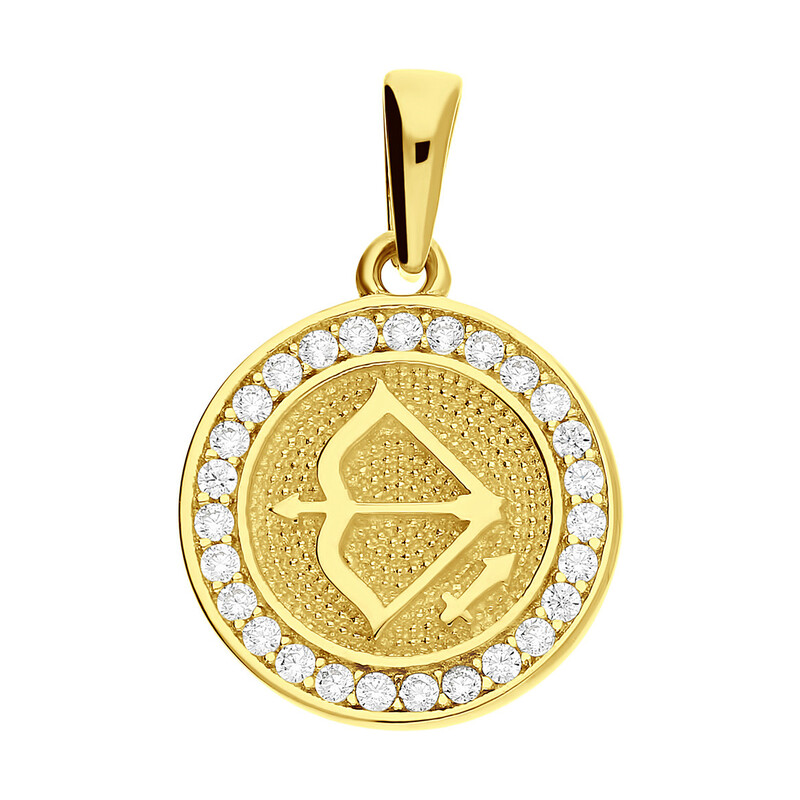 Złoty zodiak strzelec MZ T23-P-2080-YW-CZ koło próba 375