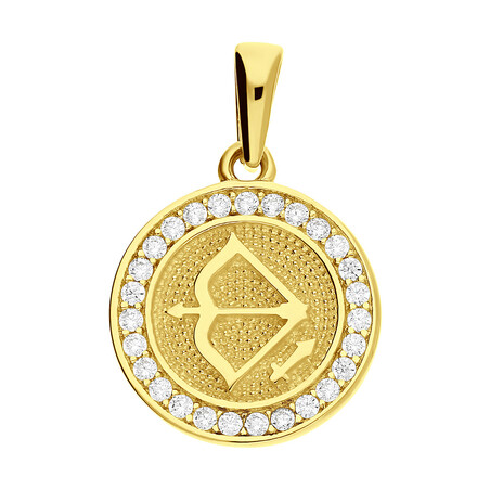 Złoty zodiak strzelec MZ T23-P-2080-YW-CZ koło próba 375