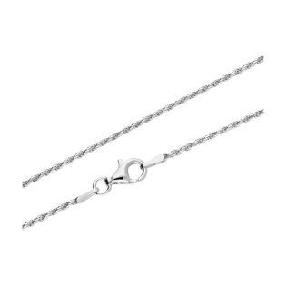 Łańcuszek srebrny rodowany splot korda 1,4 mm próba 925