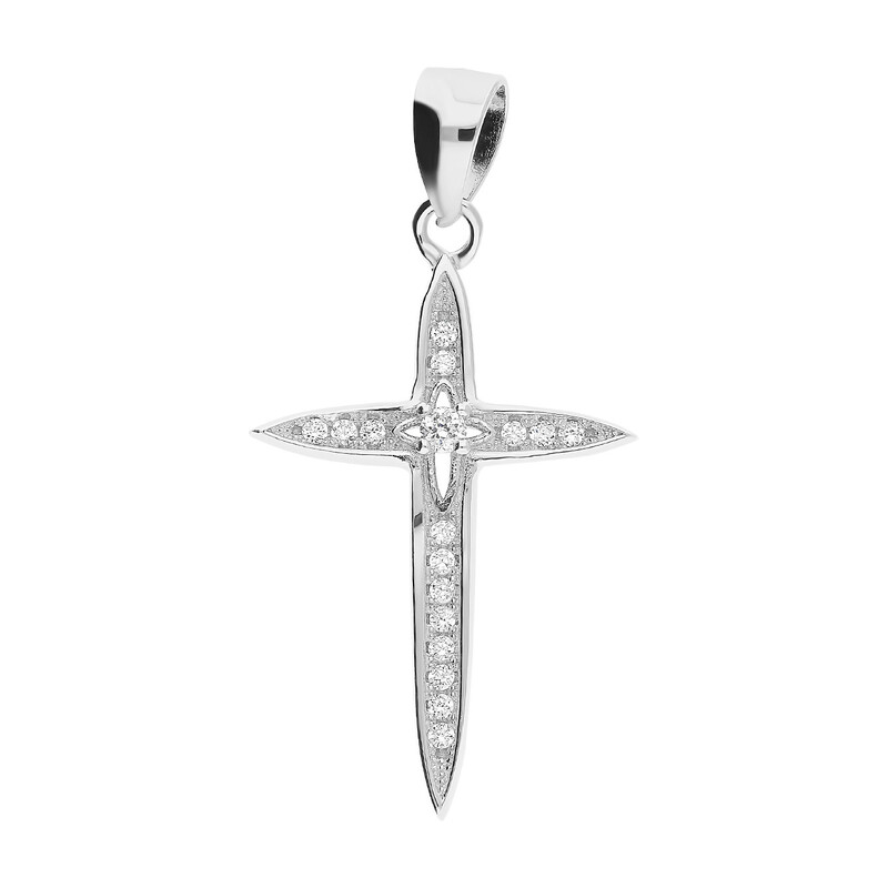 Krzyżyk srebrny z cyrkoniami  JA1102 próba 925