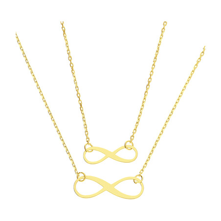 Naszyjnik złoty podwójny  infinity ramka /rolo x2 LP 74U26-SRZ331-Y próba 585