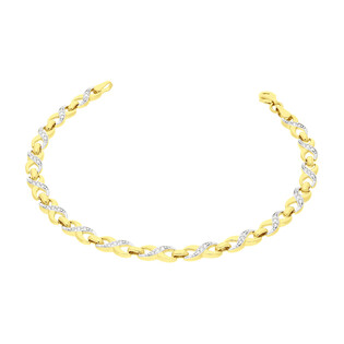 Bransoleta złota infinity z białymi cyrkoniami MZ T17-BX-1036-CZ próba 585