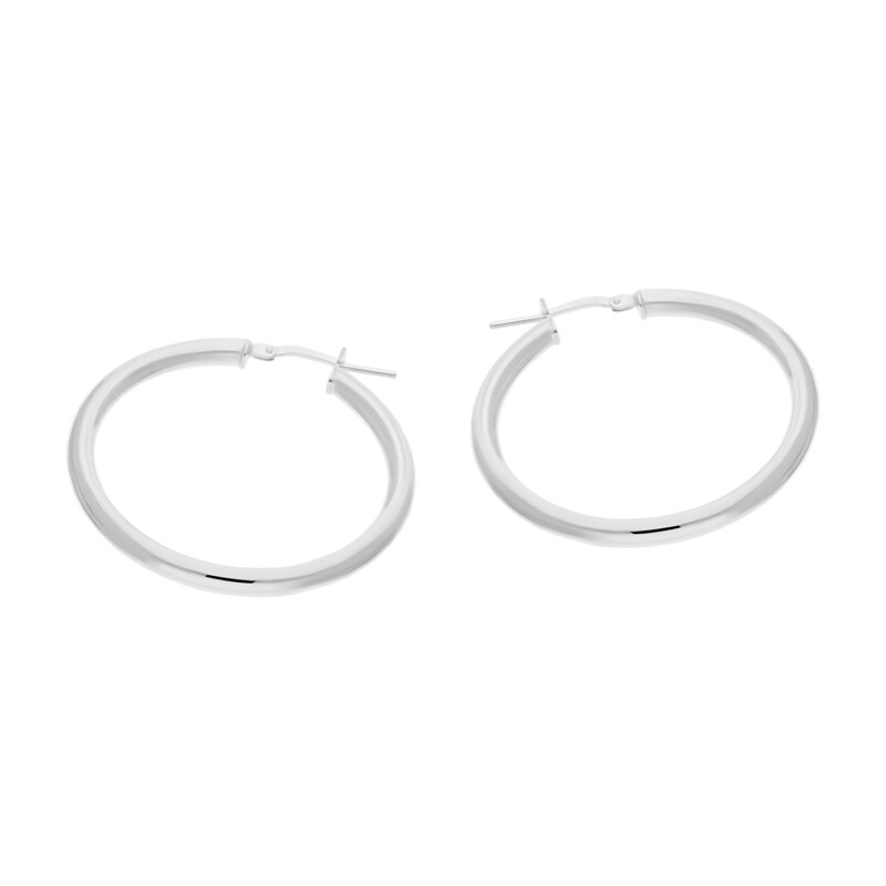 Kolczyki srebrne kółka rurka 30mm/ang.zap NI KDM-30mm-3,00 ANG próba 925