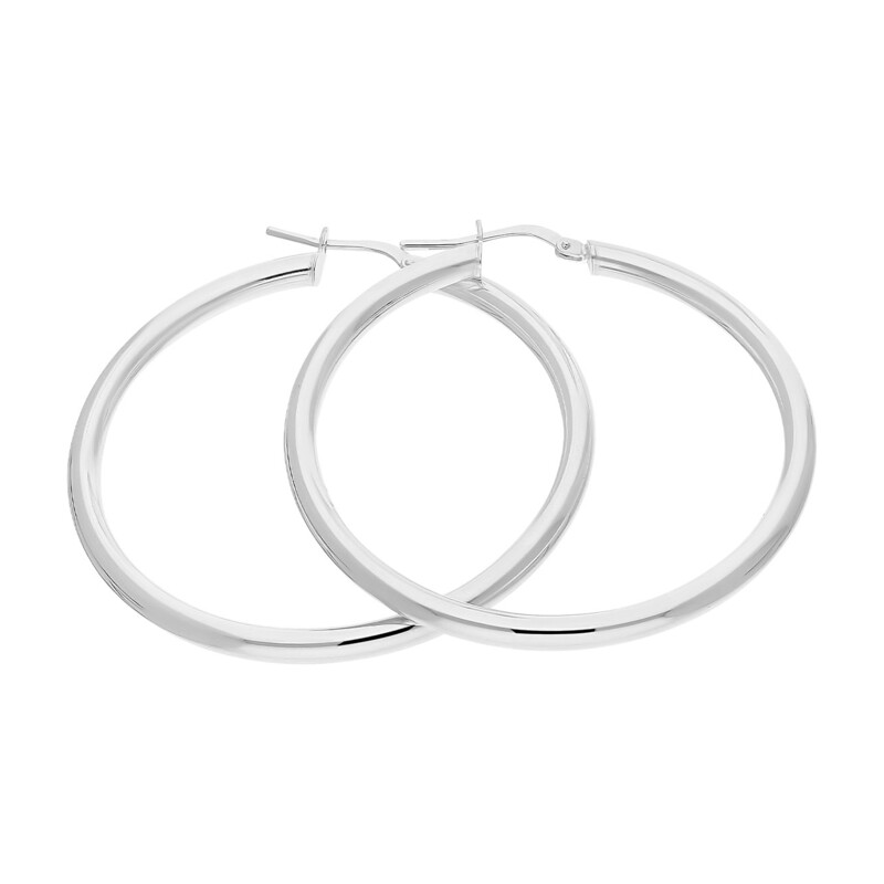 Kolczyki srebrne kółka rurka 40mm/ang.zap NI KDM-40mm-3,00 ANG próba 925