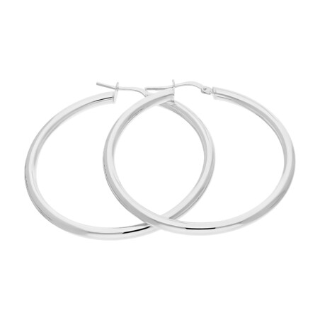 Kolczyki srebrne kółka rurka 40mm/ang.zap NI KDM-40mm-3,00 ANG próba 925